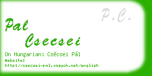 pal csecsei business card